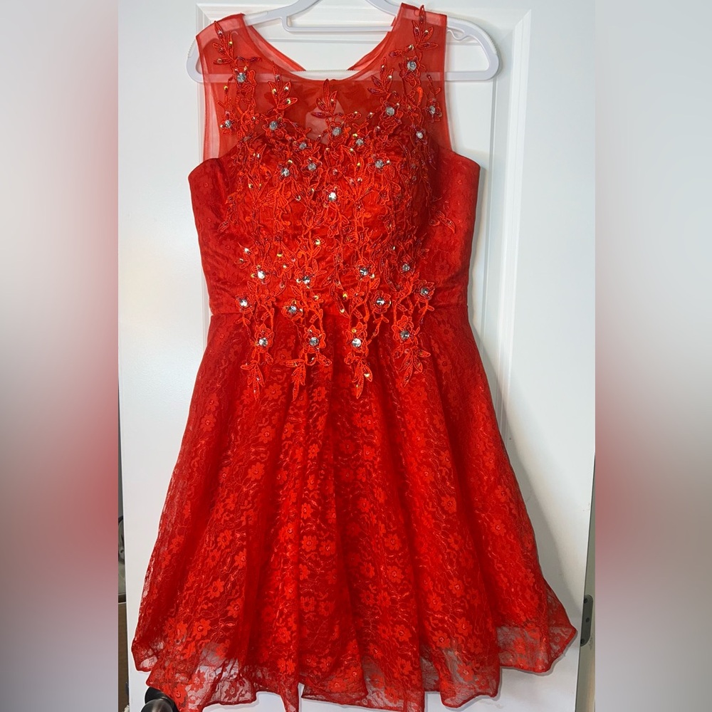 Red formal dress